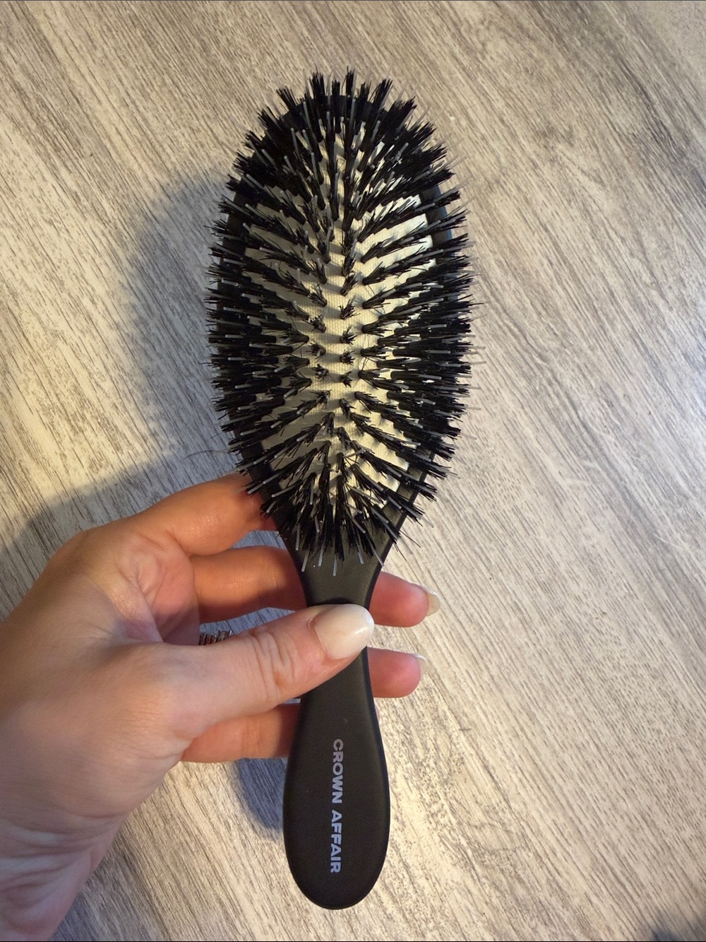 Crown Affair Black Boar Bristle Hair Brush new and $138 retail